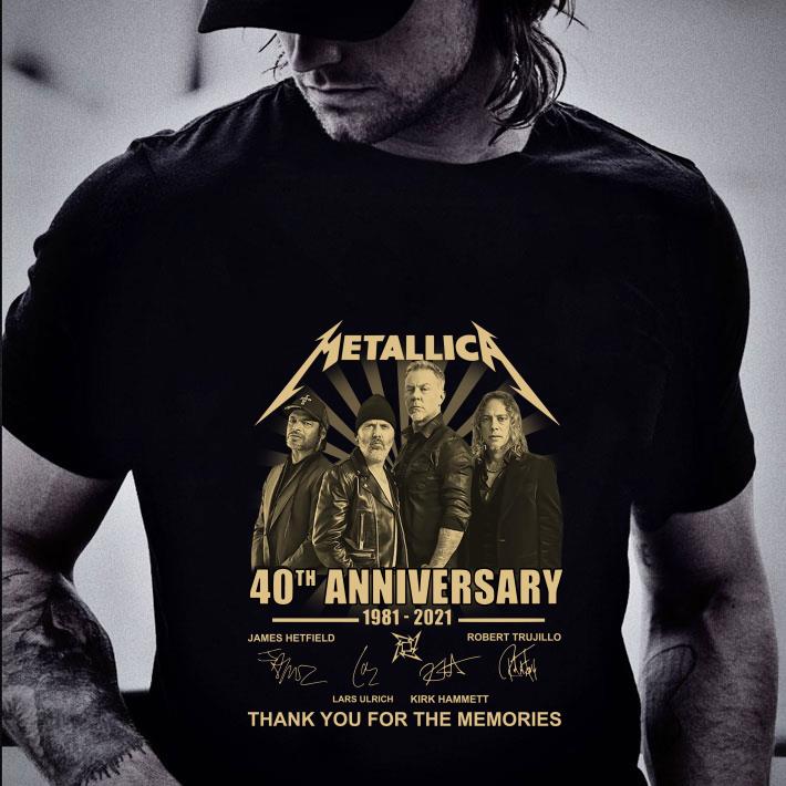 Original Metallica 40th anniversary 1981-2021 thanks you for the memories shirt 2 Original Metallica 40th anniversary 1981-2021 thanks you for the memories shirt 2