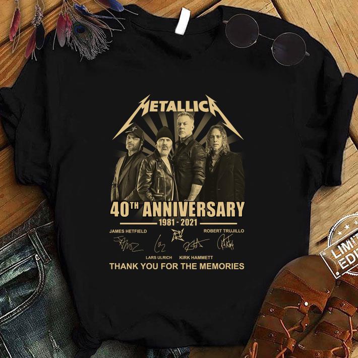 Original Metallica 40th anniversary 1981-2021 thanks you for the memories shirt 9
