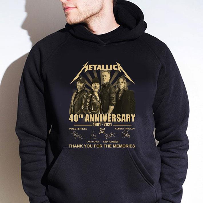 Metallica 40th anniversary 1981-2021 thanks you for the memories shirt