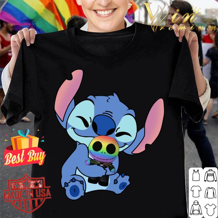 Awesome Disney Stitch Hug Jack Skellington Lgbt shirt 8