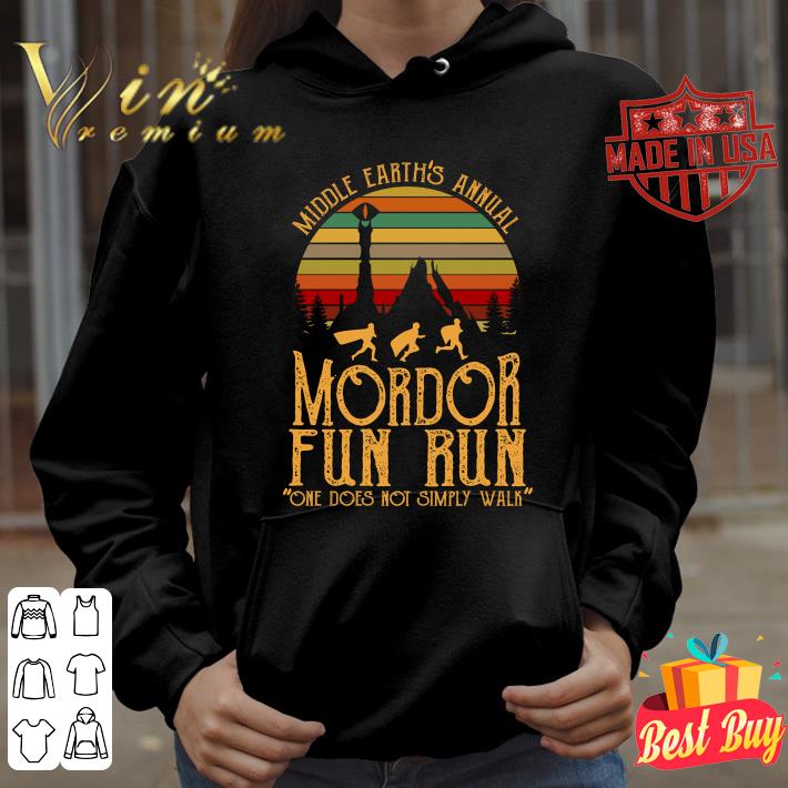 Middle Earth's Annual Mordor Fun Run One Does Not Simply Walk shirt