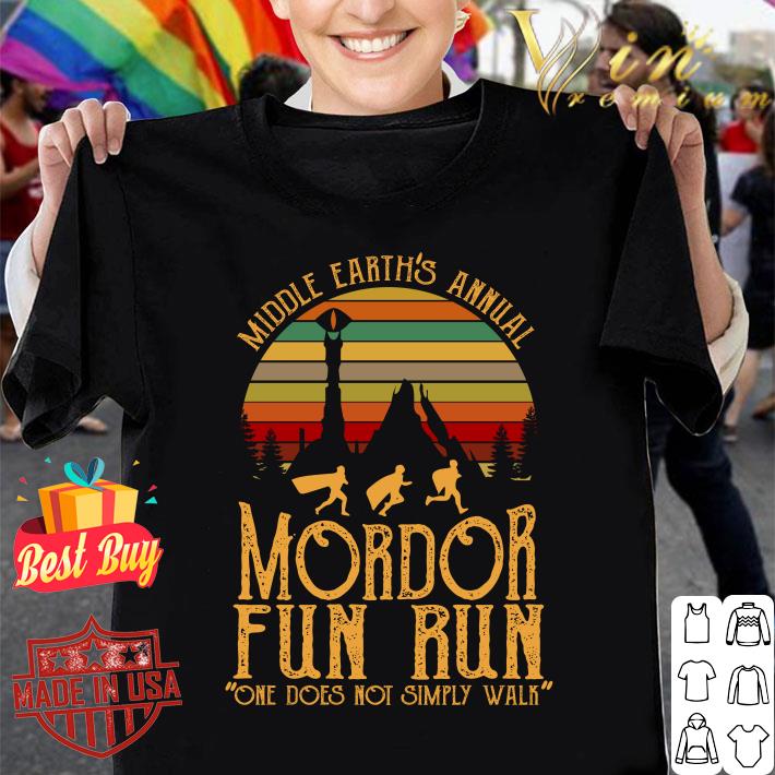 Funny Middle Earth's Annual Mordor Fun Run One Does Not Simply Walk shirt 8