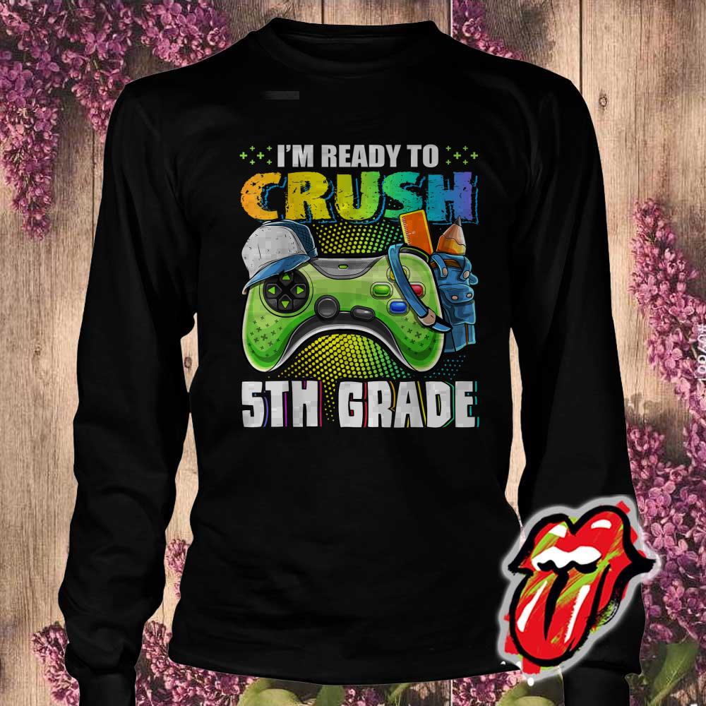 I'm Ready to Crush 5th Grade Back to School Video Game Boys Shirt