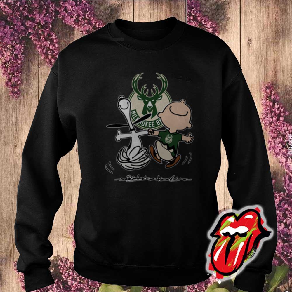 Best Snoopy and Charlie Brown Milwauke Buck Shirt