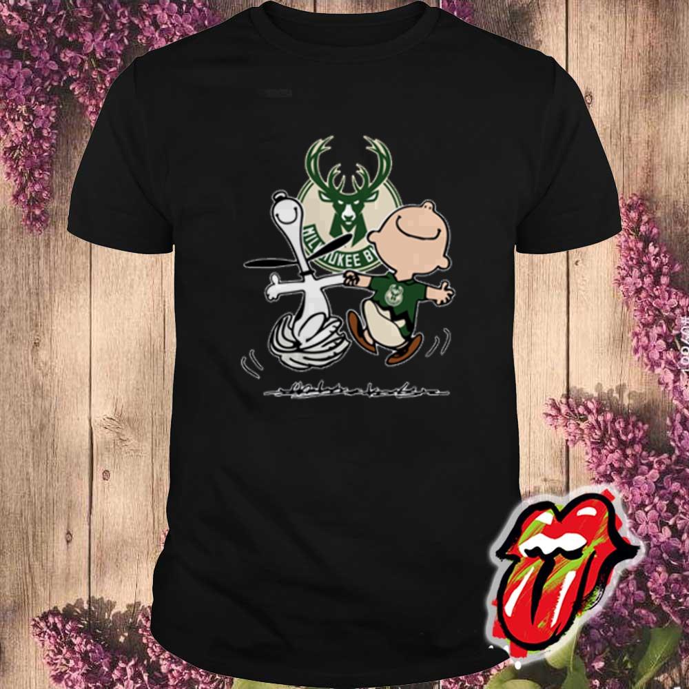 Best Snoopy and Charlie Brown Milwauke Buck Shirt