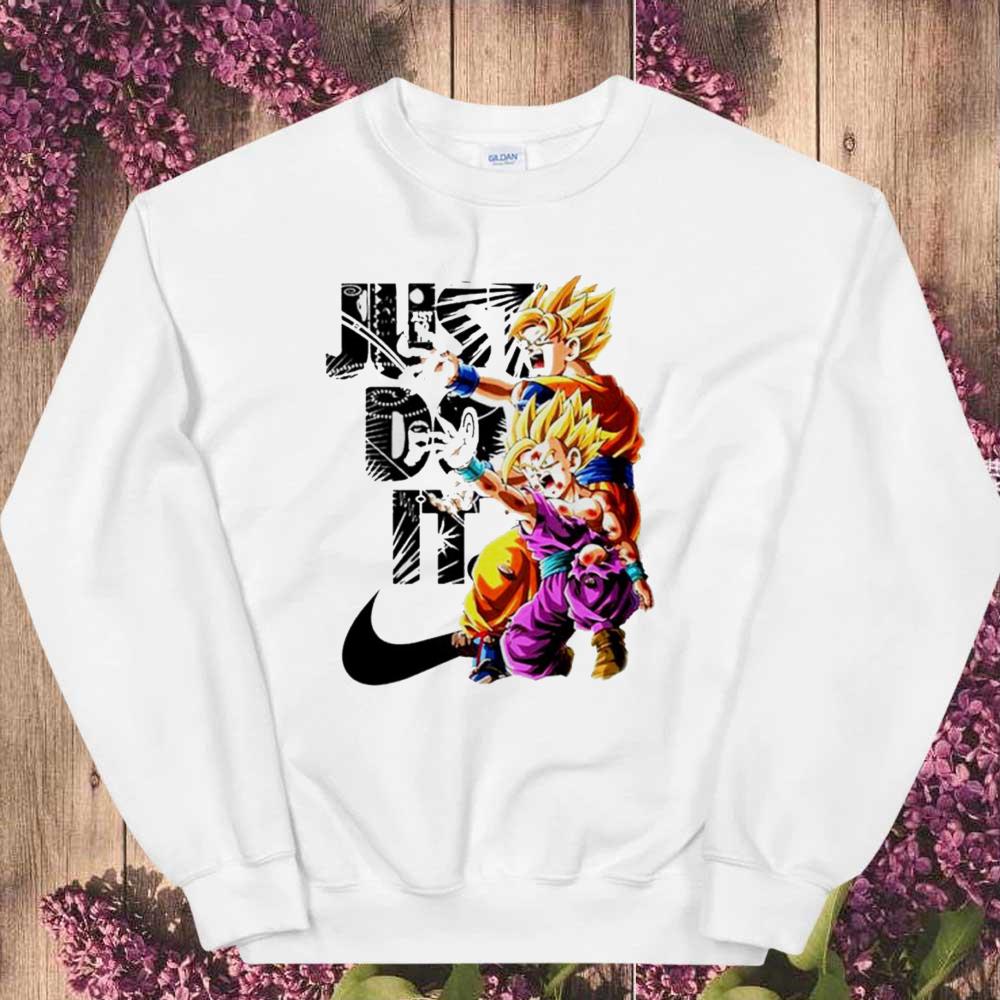 Best Songoku and songohan Nike Just Do It Shirt
