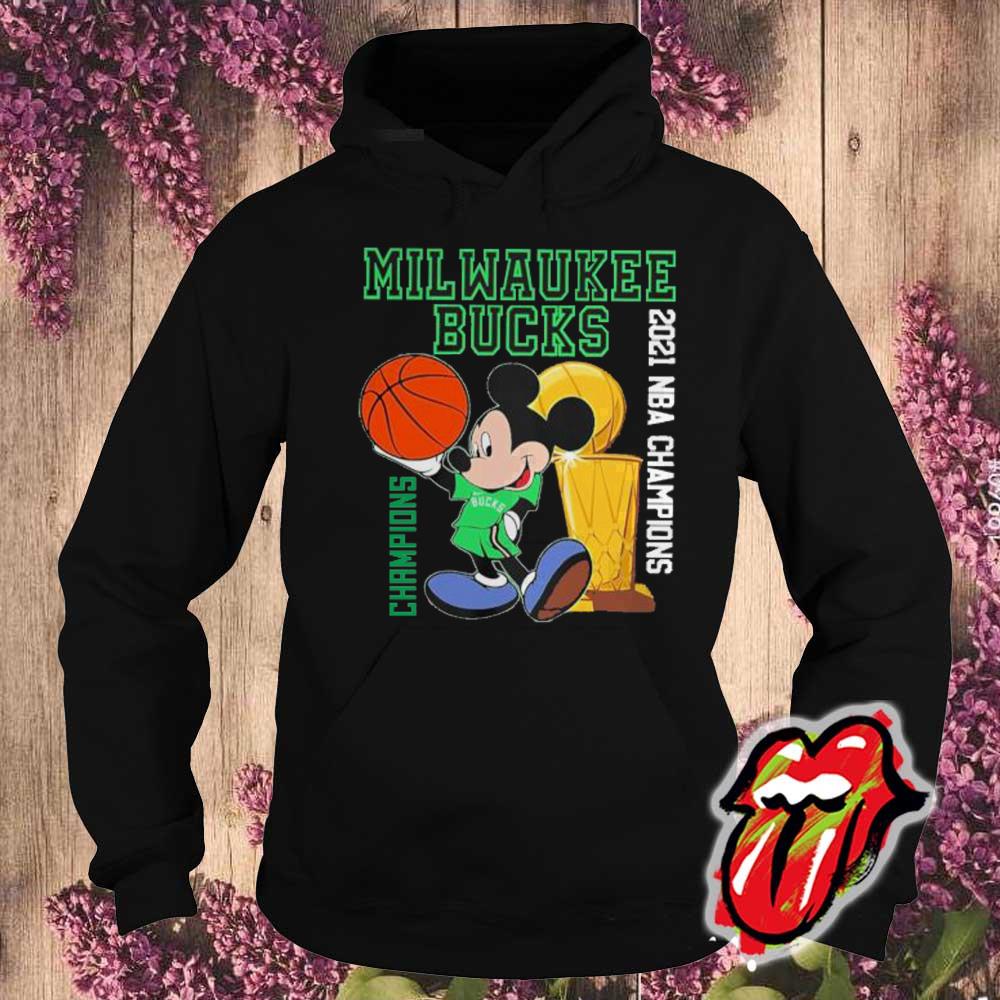 Best official 2021 nba champions milwaukee bucks disney shirt