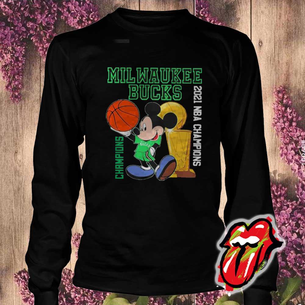 Best official 2021 nba champions milwaukee bucks disney shirt