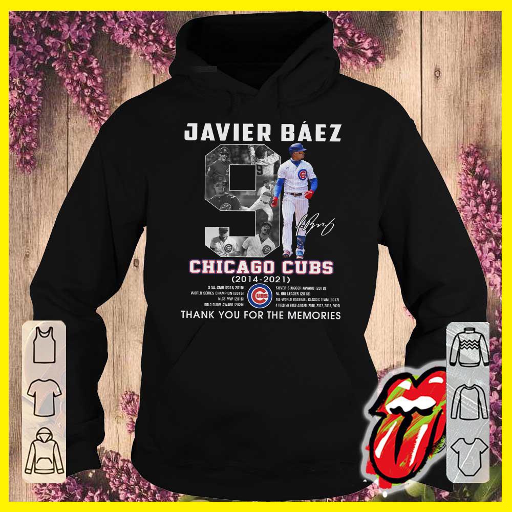 Original Javier Baez Chicago Cubs 2015 2021 Signature Thank You For The Memories Shirt