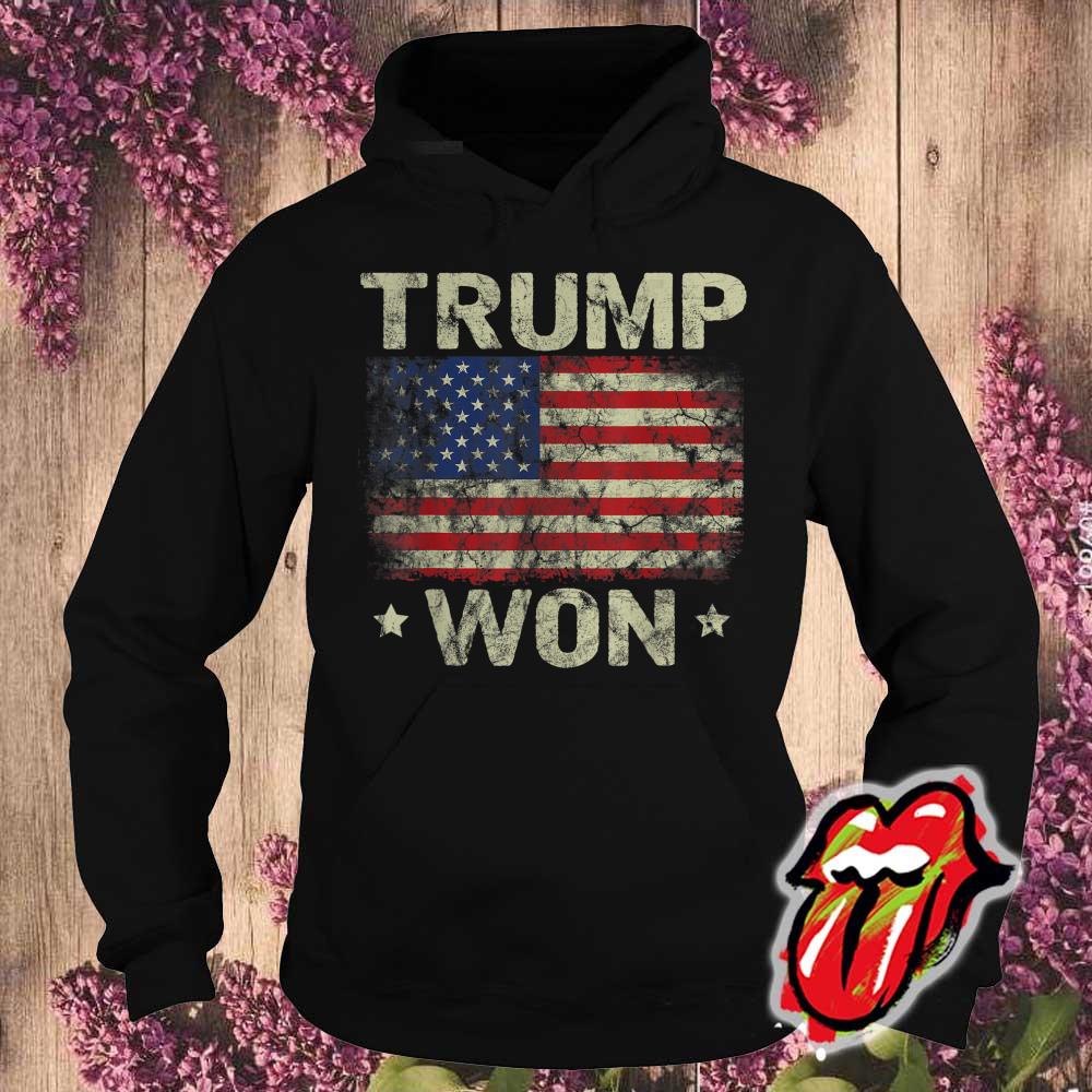 Trump Won T Shirt 4th of July American Flag Shirt For Men Shirt