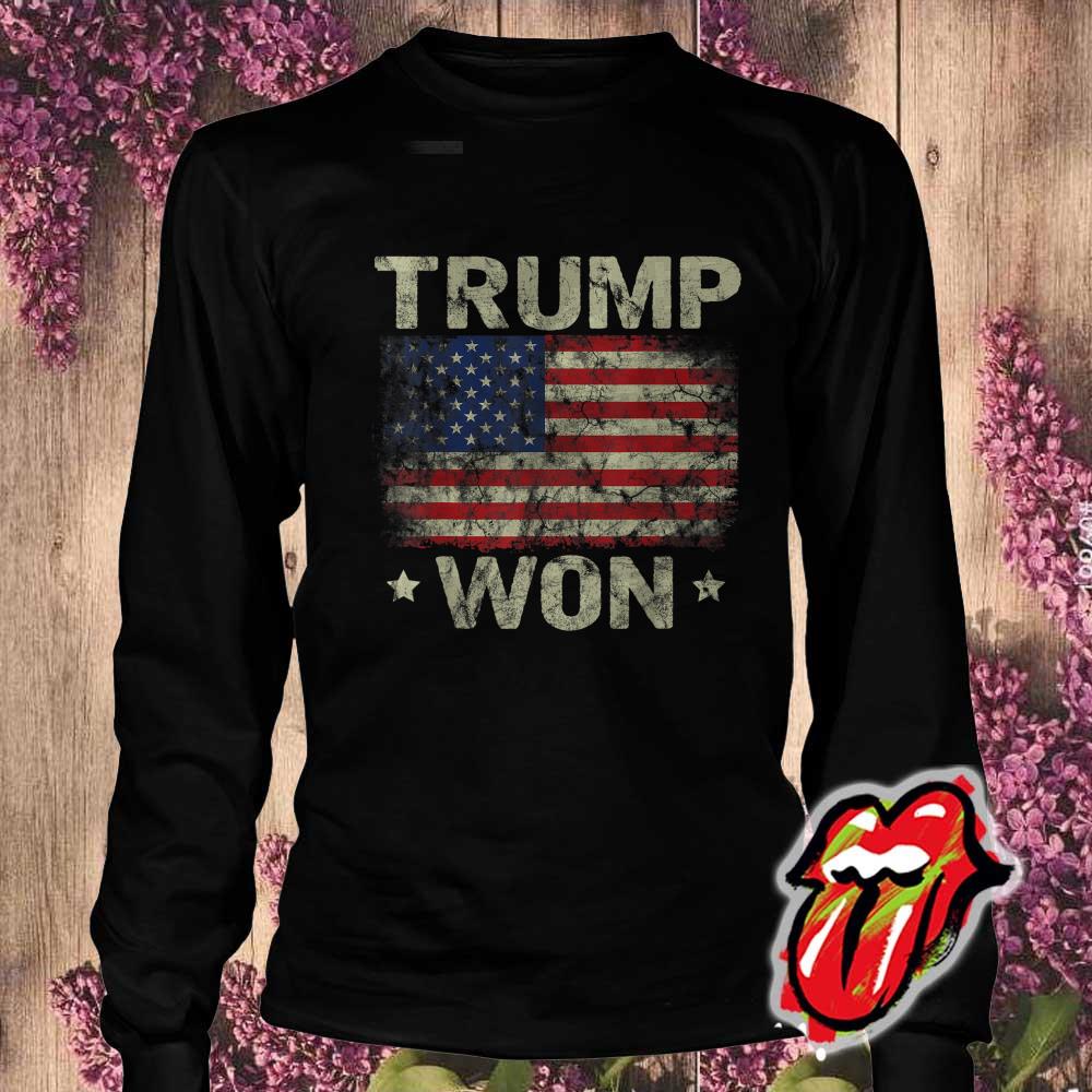 Trump Won T Shirt 4th of July American Flag Shirt For Men Shirt