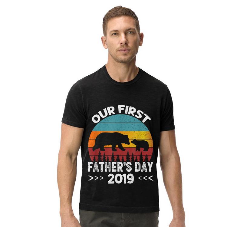 Our first fathers day Dad And baby bears shirt