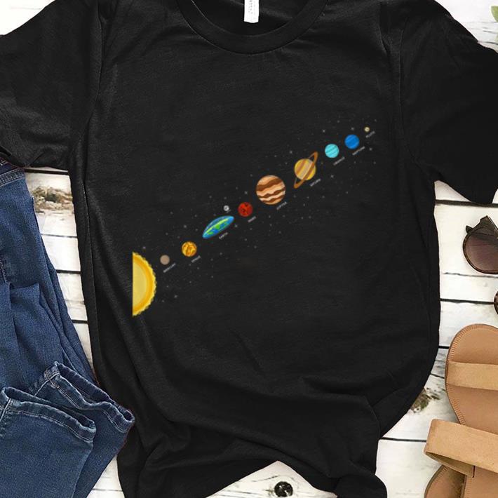 Flat Earth Believers Solar System View Flat Earth Society shirt