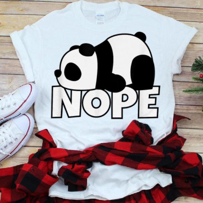 Nope Lazy Panda Cute Comic Bear shirt