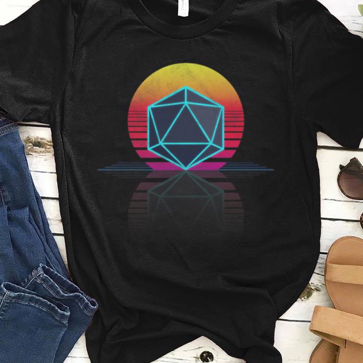 Retro Old School Gamer Geek Dice Gaming RPG shirt