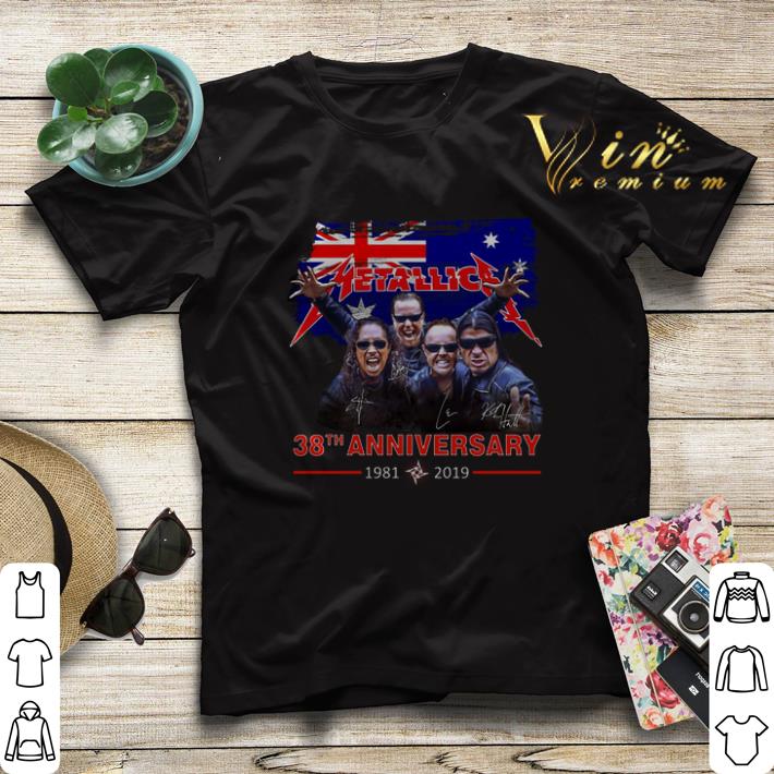 Australia flag Metallica 38th anniversary 1981-2019 shirt sweater