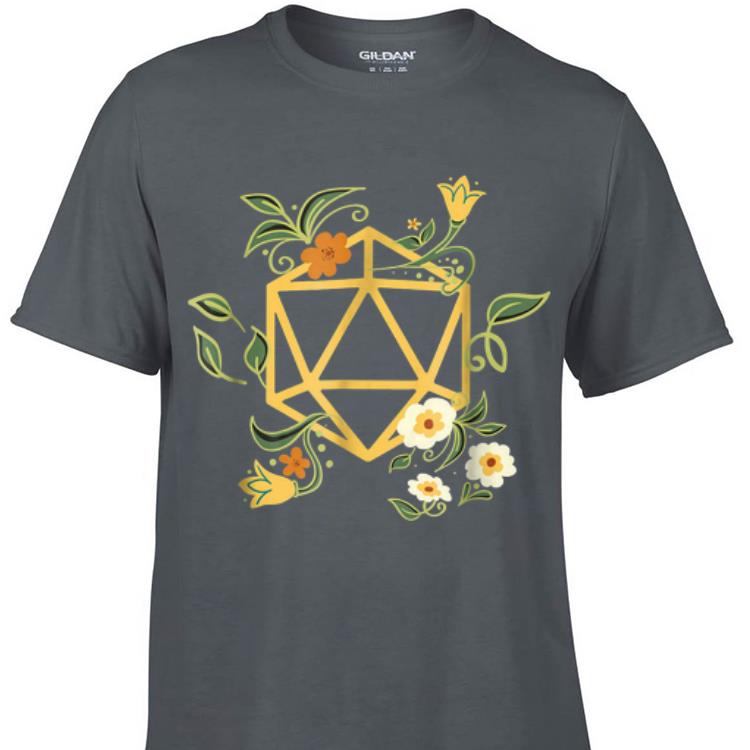 Aweome Geeky Polyhedral D20 Dice Set Plant Nerdy shirt