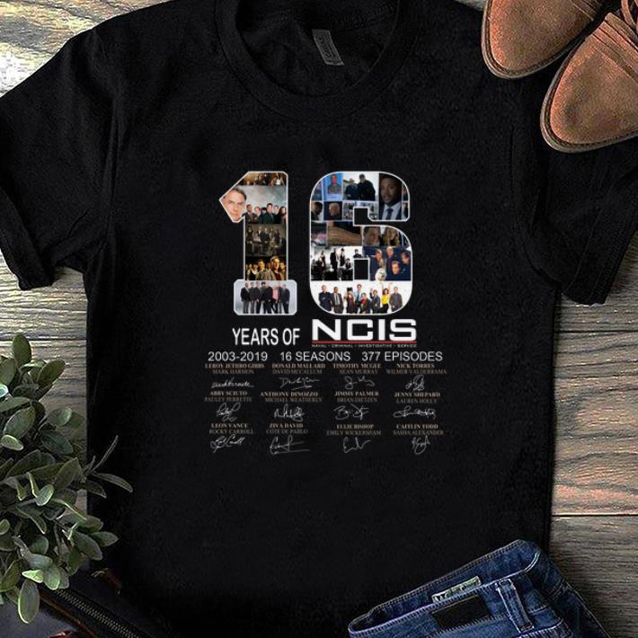 Awesome 16 Years Of NCIS 2003 - 2019 Signature shirt