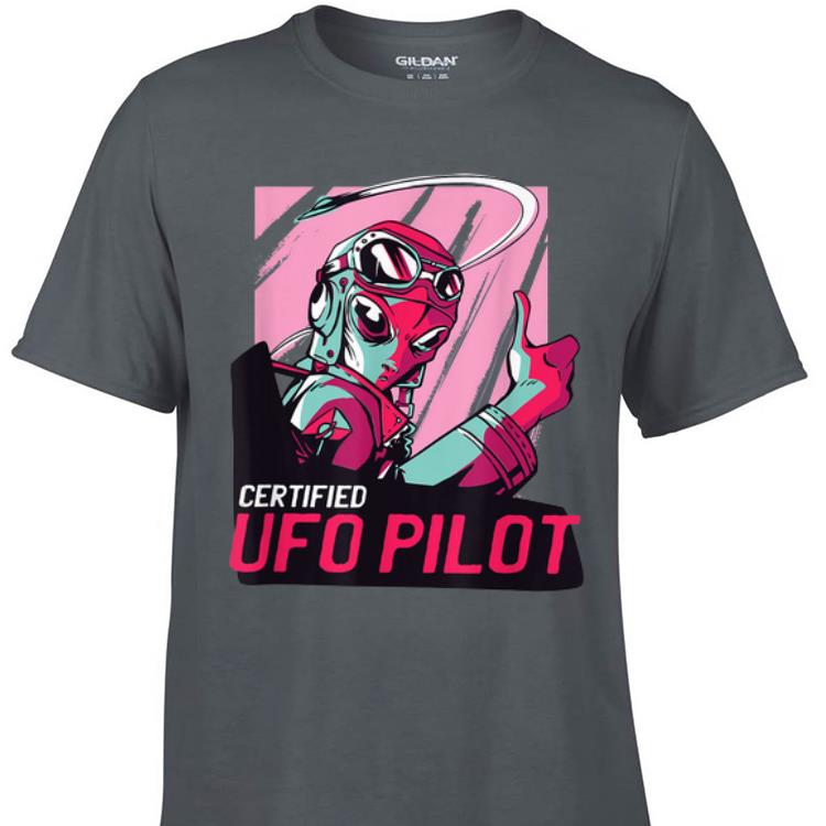 Awesome Alien Certified UFO Pilot Retro shirt