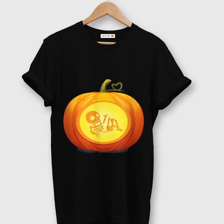 Awesome Don't Eat Pumpkin Seeds Baby Skeleton Pregnancy Halloween shirt