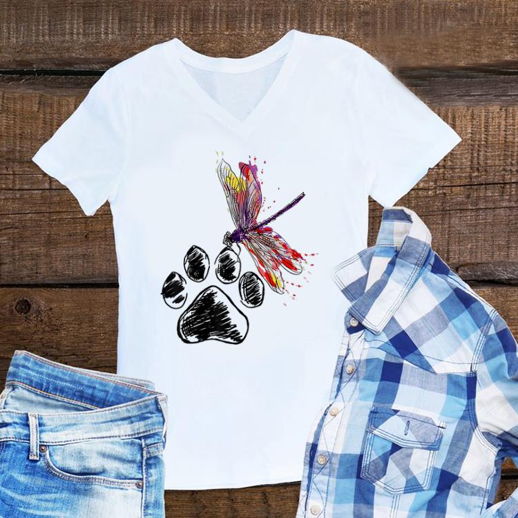 Awesome Dragonfly Dog Paw Color shirt