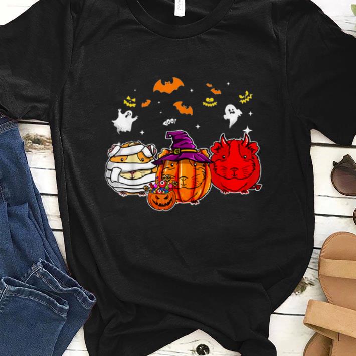 Awesome Guinea Pigs Pumpkins happy halloween shirt