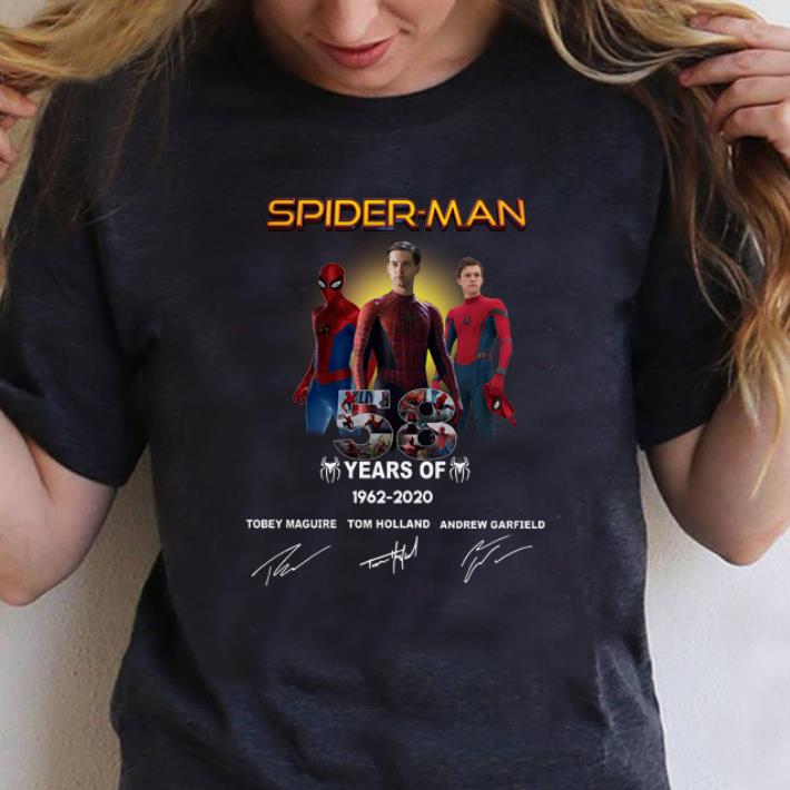 Awesome Spider Man 58 Years Anniversary 1962-2020 Signature shirt