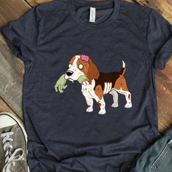 Funny Beagle Zombie Hand Funny Dog Halloween Gift shirt