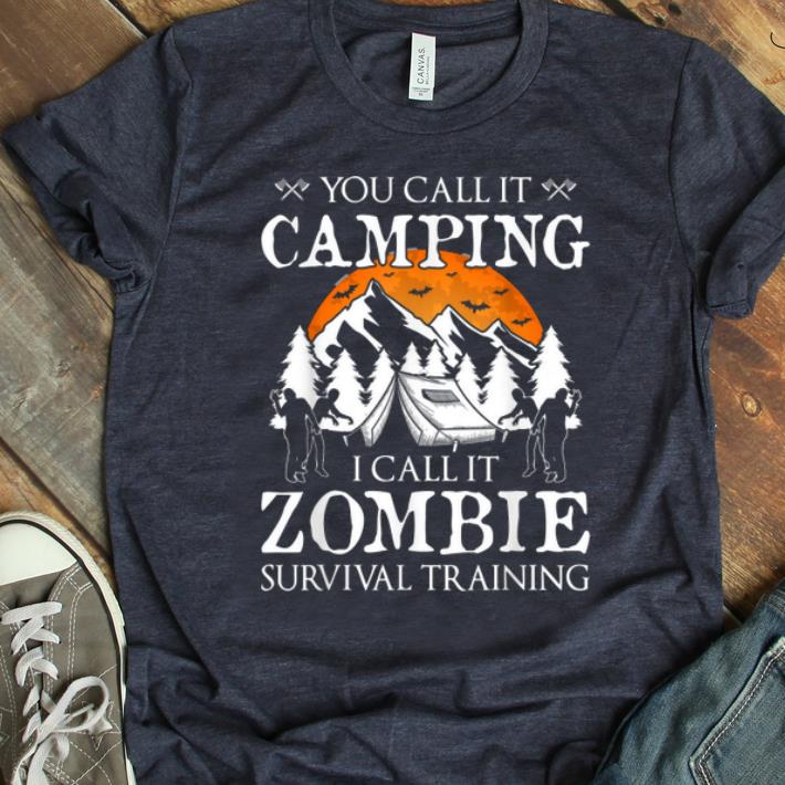 Funny Zombie Survival Training Camping Halloween Costume Gift shirt