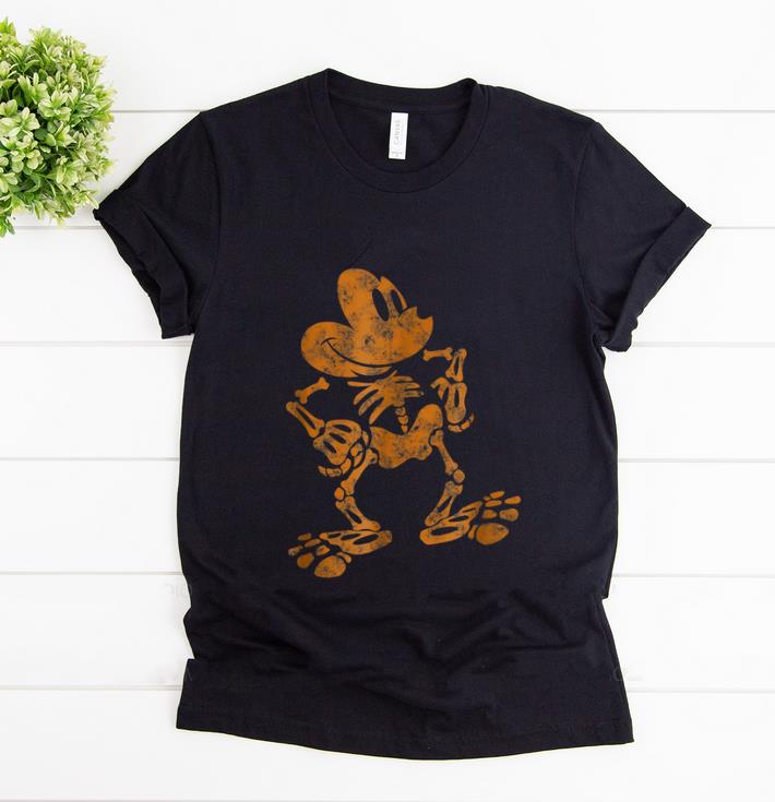 Hot Disney Mickey Mouse Halloween Skeleton shirt
