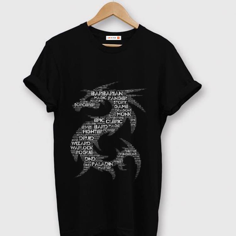 Hot Dnd Dragon Word Art Tabletop Game shirt