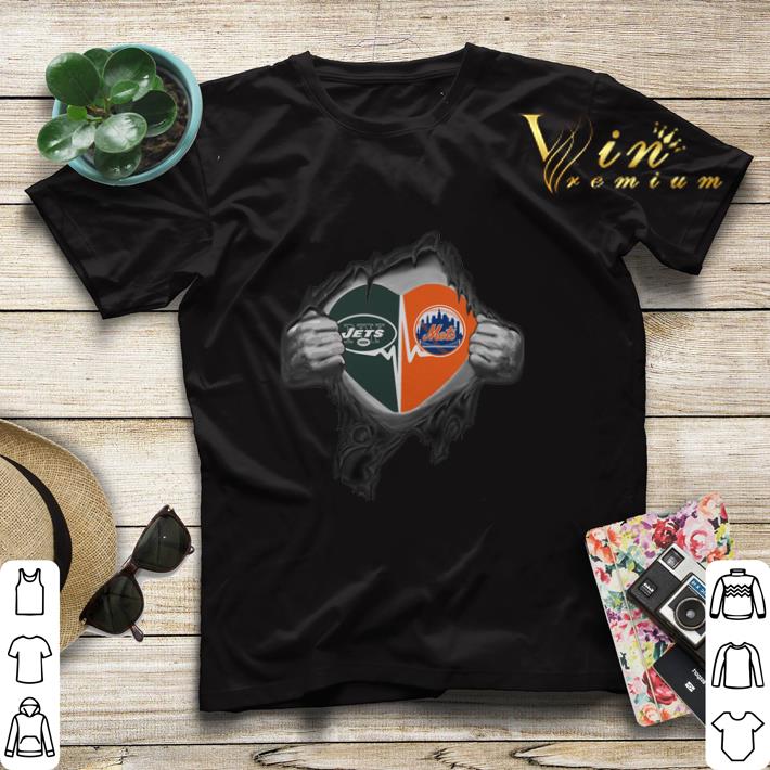 New York Jets New York Mets inside my heart shirt 1 New York Jets New York Mets inside my heart shirt