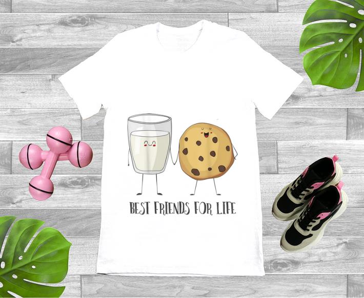 Nice Best Friends For Life Milk And Cookies shirt