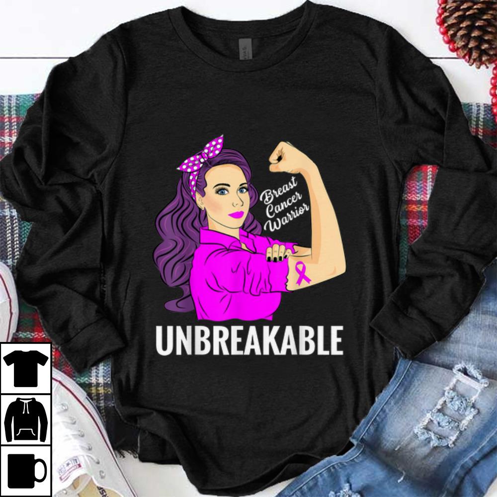 Nice Breast Cancer Awareness Warrior Unbreakable Metastatic shirt