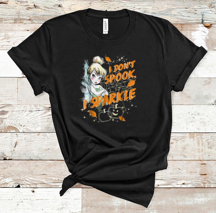 Nice Disney Peter Pan Tinkerbell I Don't Spook I Sparkle Halloween shirt
