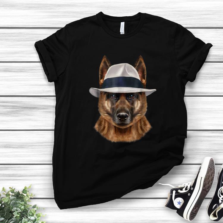 Nice German Shepherd Dog in Fedora Hat shirt