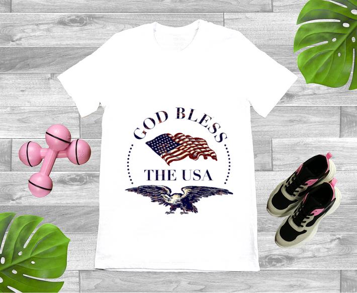 Nice God Bless The USA Eagle American Flag shirt