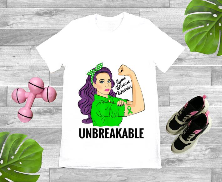 Official Green Lyme Disease Warrior Unbreakable Awareness shirt
