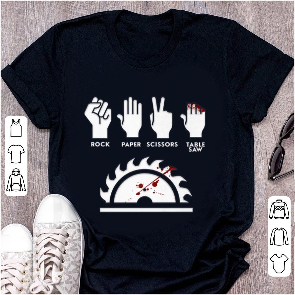Official Rock Paper Scissors Table Saw Carpenter shirt
