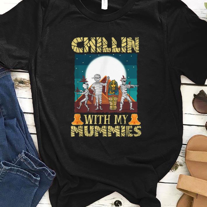 Original Chillin With My Mummies Halloween Boys Kids Funny Gift shirt