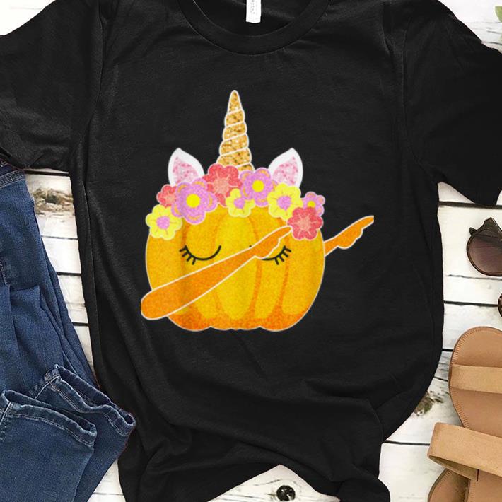 Original Cute Dabbing Pumpkin Unicorn Halloween Kids, Girl, Women shirt