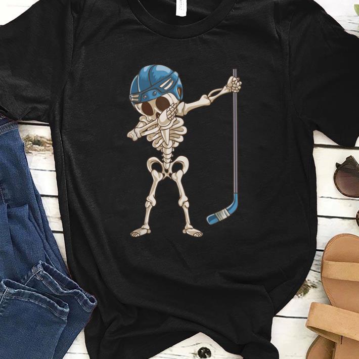 Original Dabbing Skeleton Hockey Halloween Kids Boys Men Gift shirt