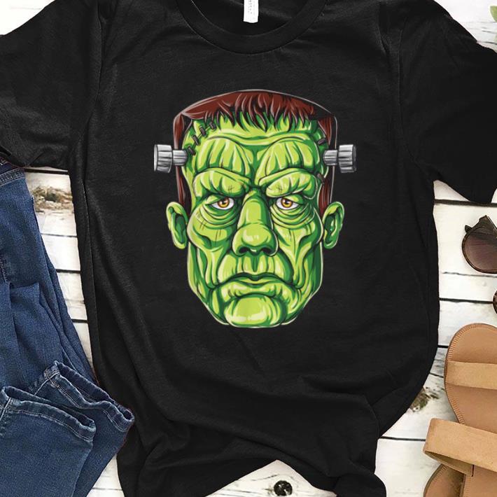 Original Frankenstein Face Funny Halloween Gifts Men Monster Zombie shirt