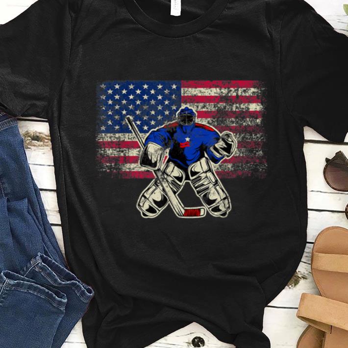 Original Ice Hockey Goalie USA Flag shirt