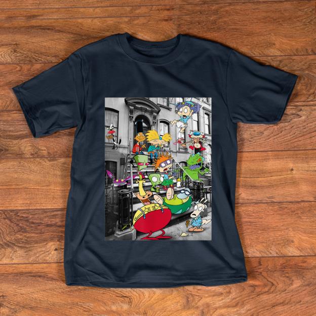 Original Nickelodeon Classic Nicktoons Hanging On Stoop shirt