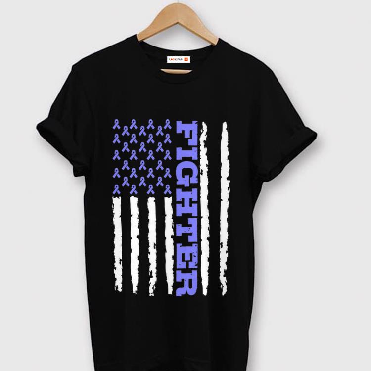 Premium Fighter Cancer Awareness American Flag shirt