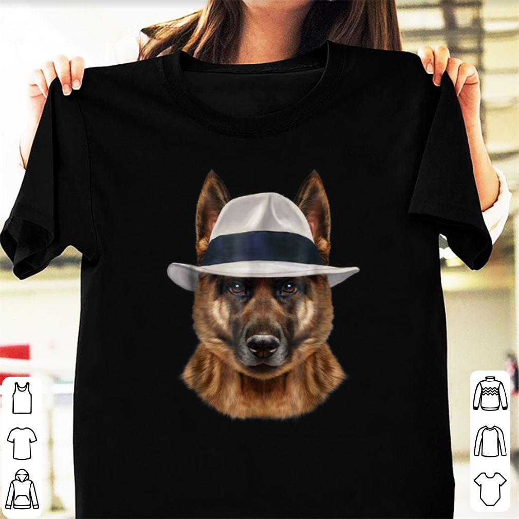 Premium German Shepherd Dog in Fedora Hat shirt