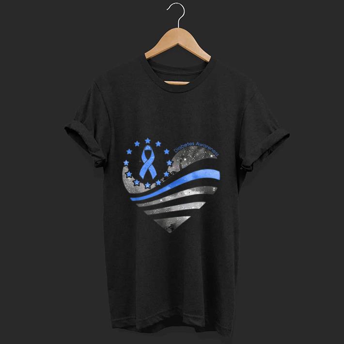 Pretty Diabetes Awareness heart American shirt