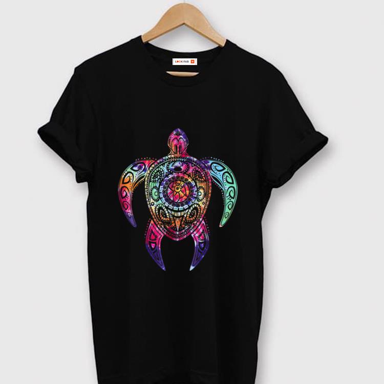 Pretty Hippie Tie Dye Psychedelic Sea Turtle shirt