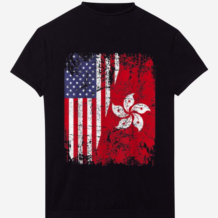 Pretty Hong Kong Half American Flag shirt